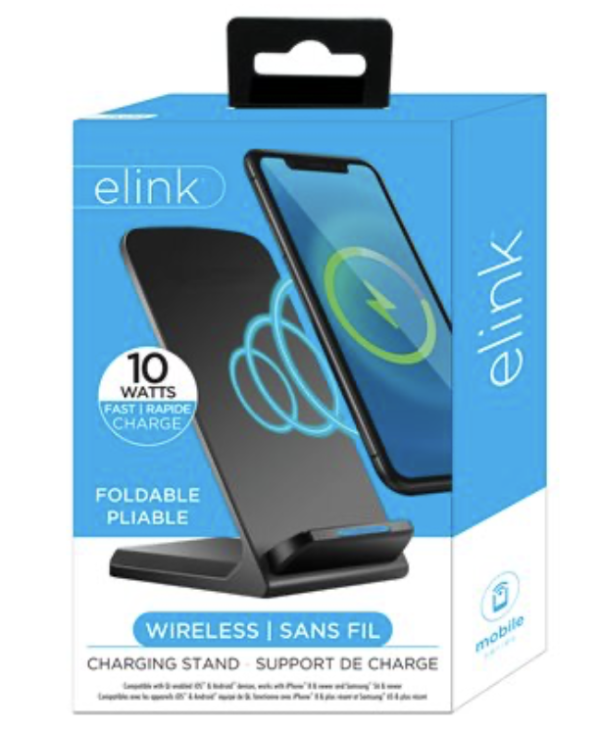 eLink 10W Fast Ultra-Thin Foldable Wireless Charger ~ Black